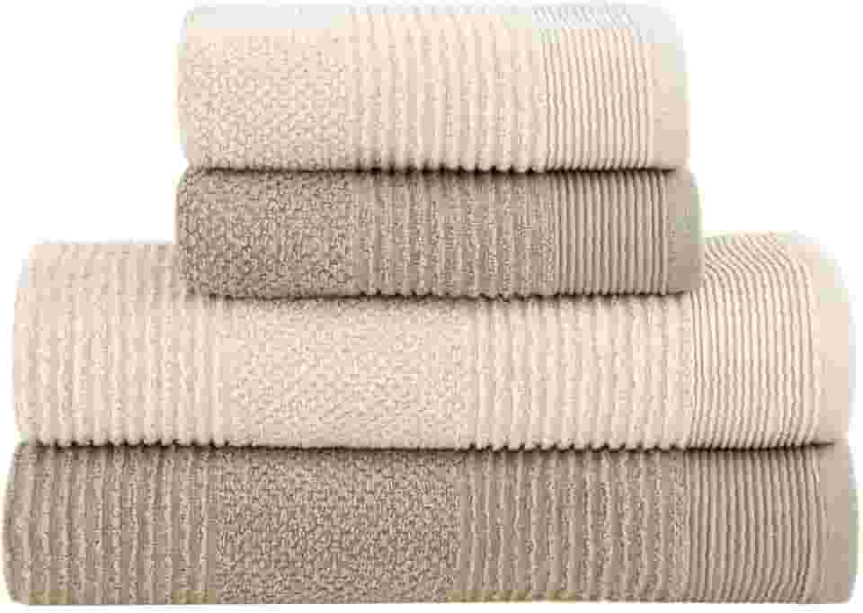 Jogo de Toalhas Buddemeyer Maya Extra Soft Banho Bege/Kaki 4 peças