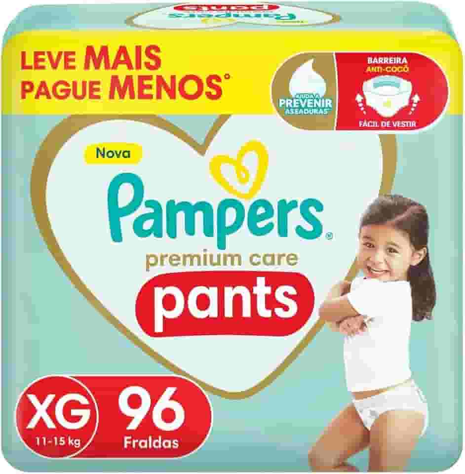Pampers Pants Premium Care Fralda Fácil de Vestir XG 96 Unidades