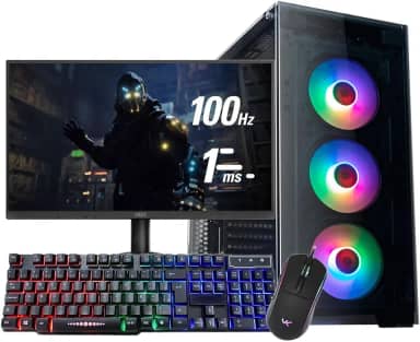 PC Gamer Completo AMD Ryzen 5 4600G | 16GB DDR4 | NVMe 500GB | Monitor 21,5' 100Hz | Kit Gamer