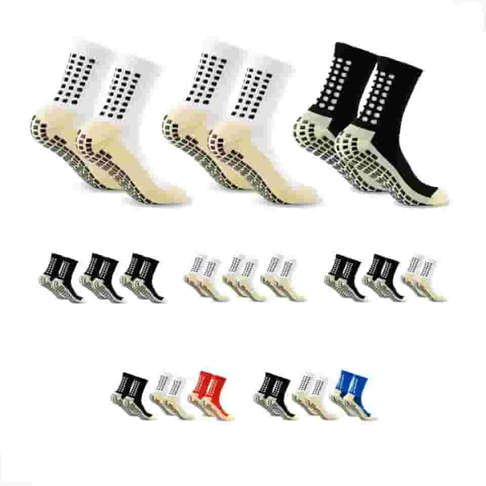 Kit Meia Antiderrapante Esportivas Tipo Proscks Unissex, Conforto, Estabilidade, Tamanho Único 35 a 44