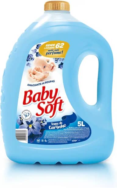 Amaciante Toque Carinho, Baby Soft, Azul, 5 L