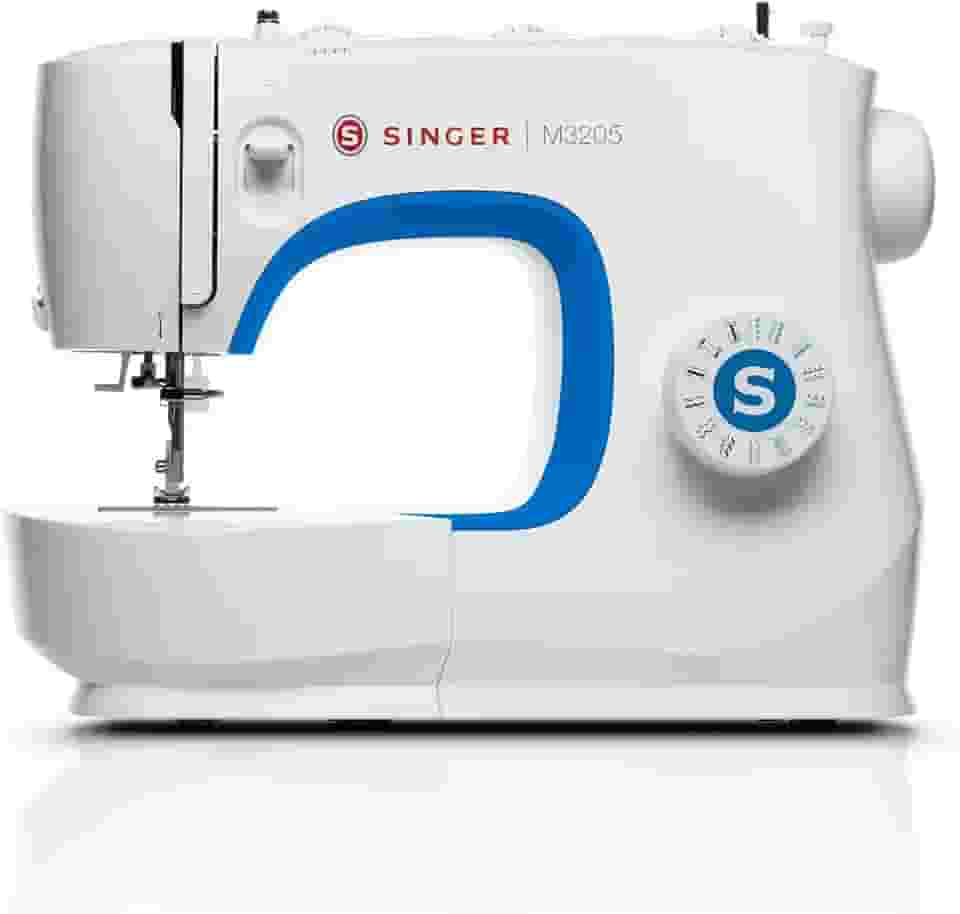 Máquina de Costura SINGER M3205 127V | 23 Pontos Básicos, Decorativos e Flexíveis | Passador de Linha, Braço Livre, Luz em LED | Ideal para Costura Criativa e Reparos Domésticos | Acessórios Inclusos