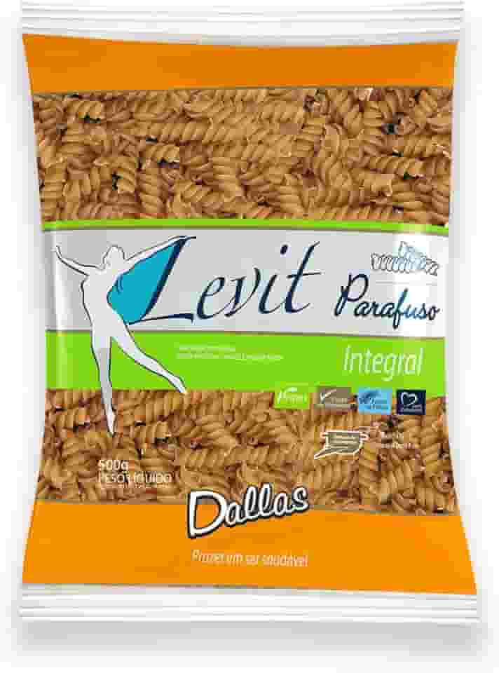 Levit Macarrão Massa Fusilli Parafuso Integral 500G