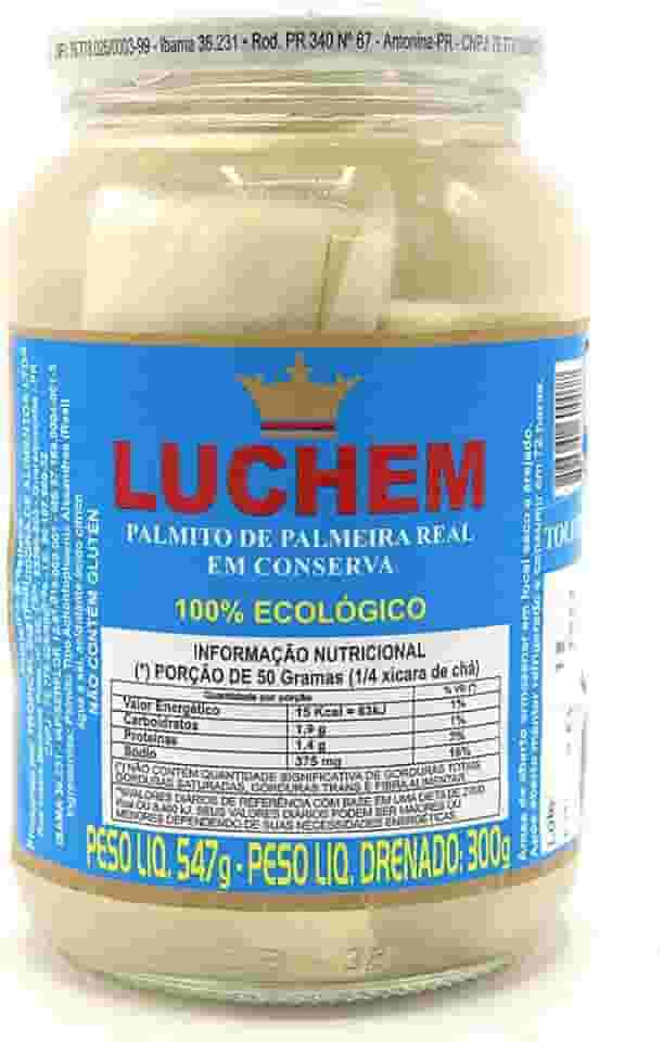 Palmito de Palmeira Real em Conserva 100% Ecológico Luchem 547g