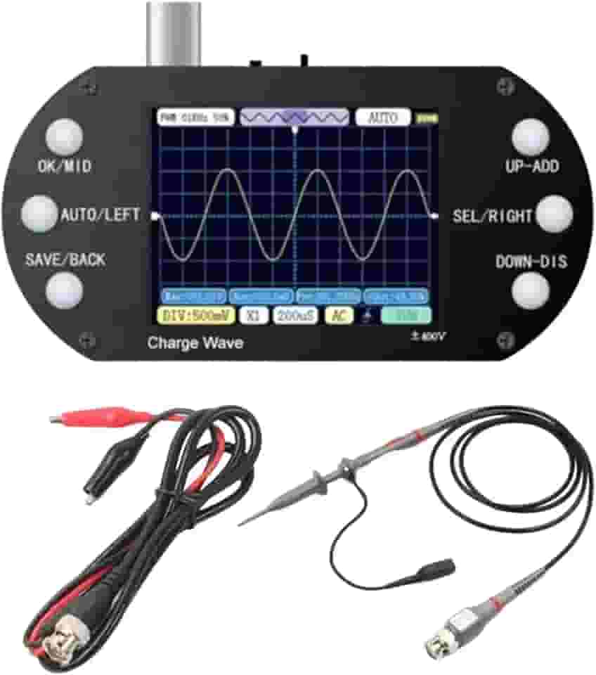 Função mini osciloscópio digital de amostragem de 2,5 MHz tela de 2,4 polegadas para reparo eletrônico diodos de ensino manutenção de, com Sonda