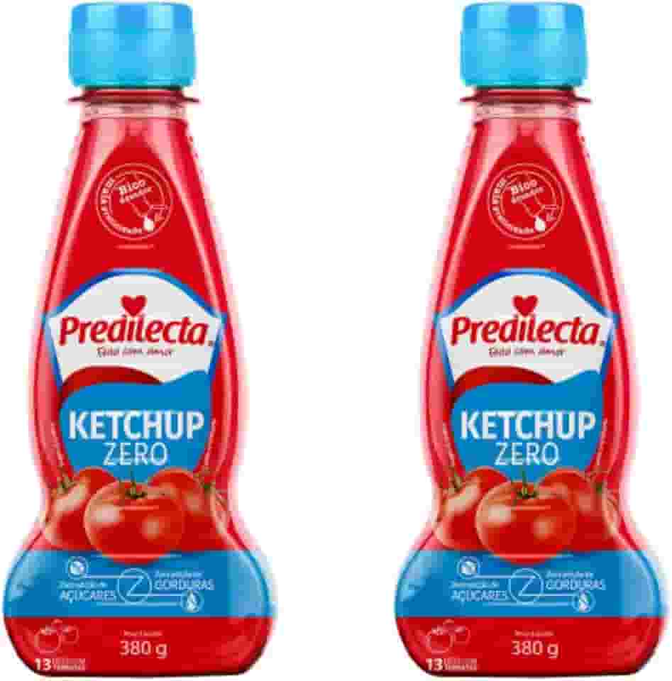 2 Unidades Ketchup Zero Bisnaga 380g Catchup Predilecta