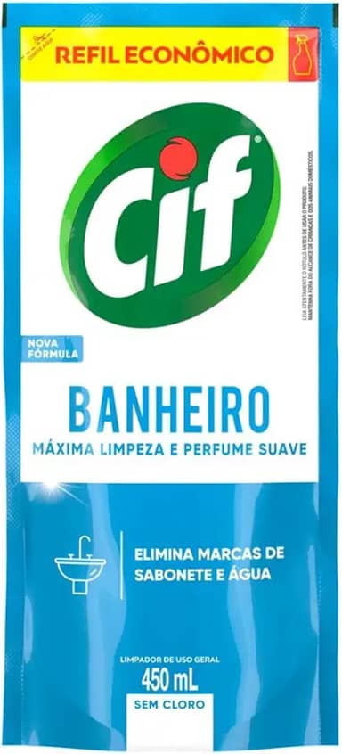 Limpador Especialista Cif Banheiro Sem Cloro 450 ml Refil Econômico
