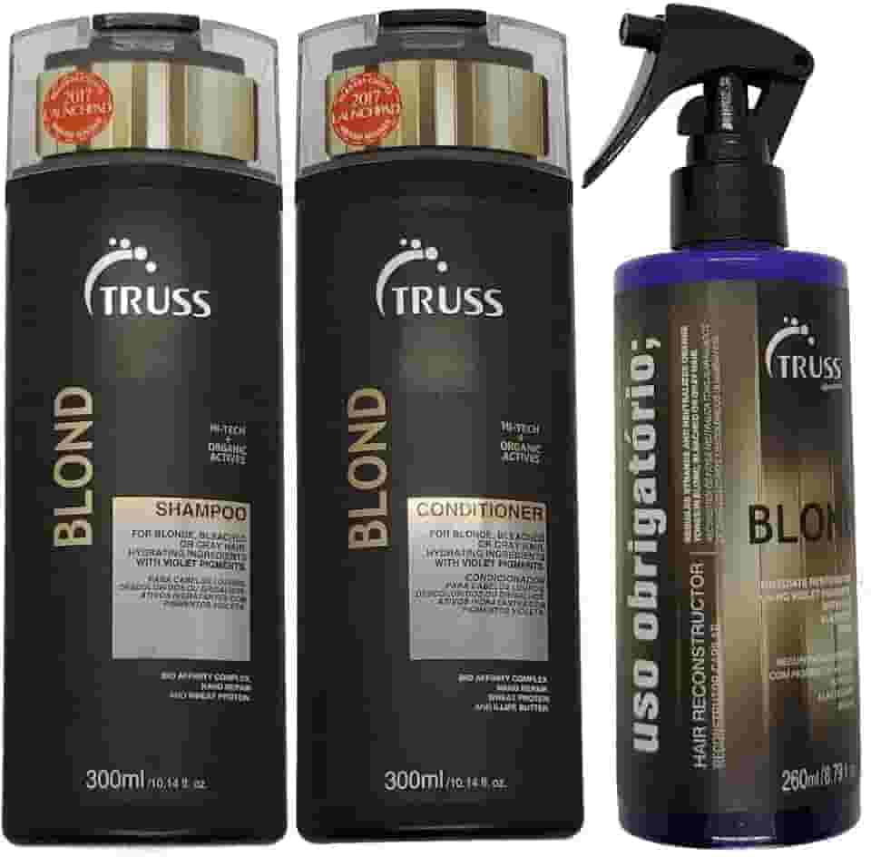 Kit Truss Blond Shampoo 300ml + Condicionador 300ml + Uso Obrigatório Blond 260ml