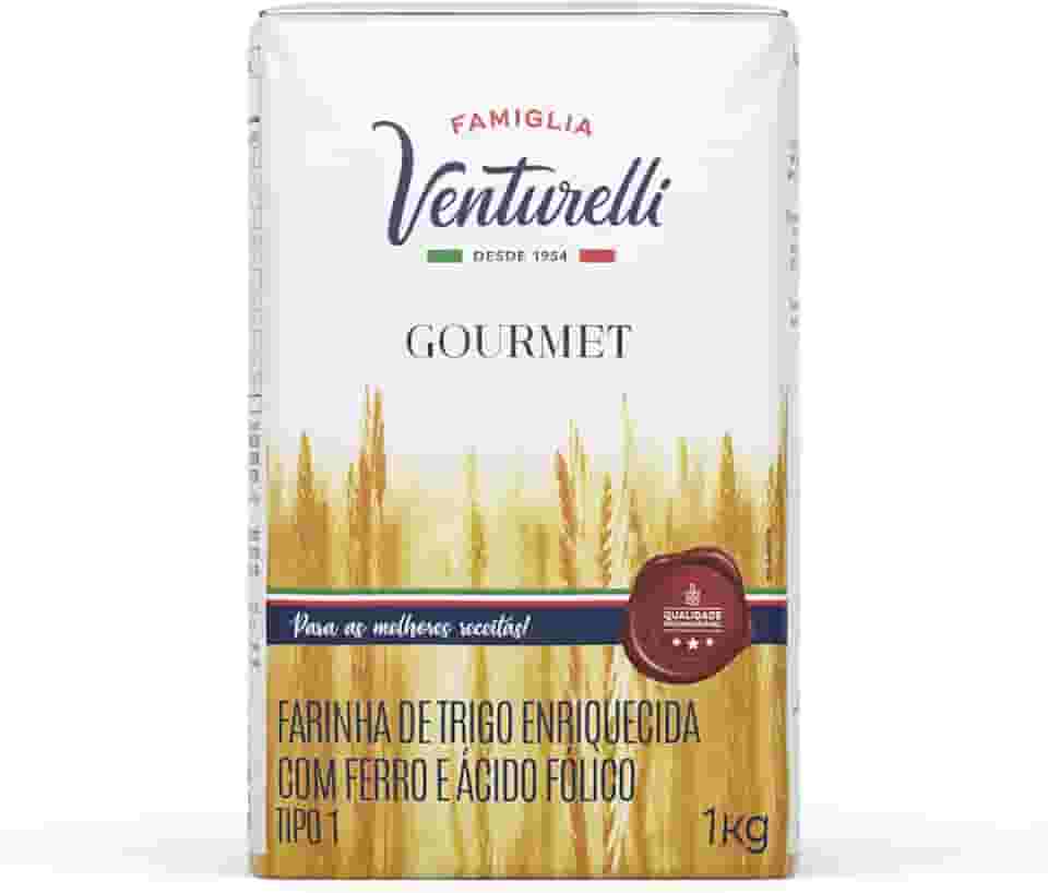 Farinha de Trigo de 1 Kg, Tipo 1, Linha Gourmet, Famiglia Venturelli.