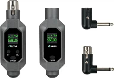 Conversor de microfone Transmissor e receptor XLR Sistema sem fio para microfone dinâmico para microfone com fio,(Transmissor X1 Receptor X1 Não é possível alterar o canal ou a frequência do sinal)