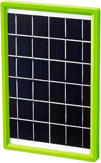 Painel Solar Portátil 5 em 1, 27x18cm, 6W, Carregador com Múltiplos Conectores para Acampamento, Trilhas e Emergências, Placa Monocristalina com Cabo 3m