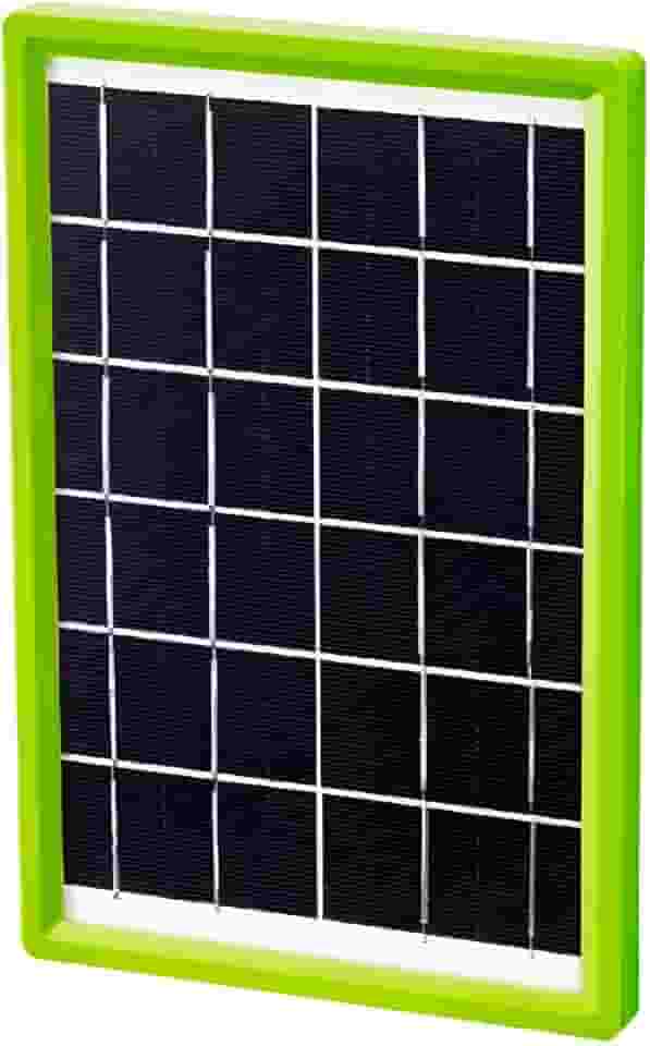 Painel Solar Portátil 5 em 1, 27x18cm, 6W, Carregador com Múltiplos Conectores para Acampamento, Trilhas e Emergências, Placa Monocristalina com Cabo 3m
