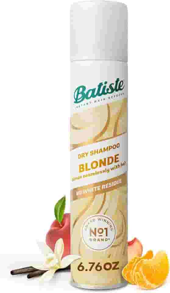 Batiste Blonde Dry Shampoo 200ml - Shampoo a seco com toque de cor para sua rotina de cuidados com os cabelos, disfarça a oleosidade sem esforço, perfeito para cabelos loiros, pacote pode variar