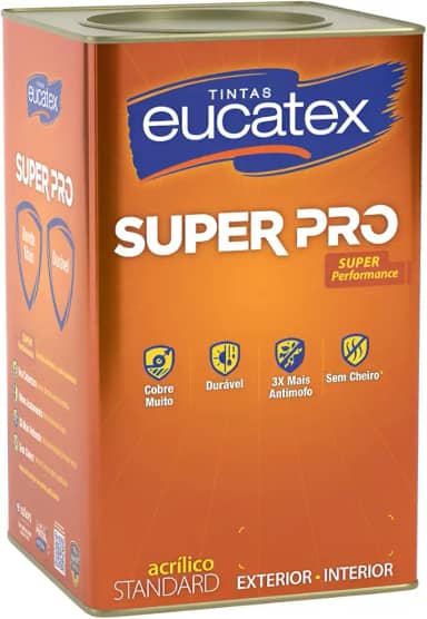 TINTA ACRILICA STANDARD 18L BRANCO FOSCO SUPER PRO