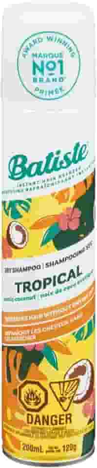Transporte seus sentidos para um paraíso incomparável com Batiste Tropical. Este shampoo seco absorve a oleosidade e perfuma o cabelo com um delicioso aroma de coco. Absorve a oleosidade, renova o volume e facilita o penteado, mantendo seu cabelo fresco e estilizado durante todo o dia. Perfeito para manter seu look entre as lavagens, especialmente nos dias mais agitados.