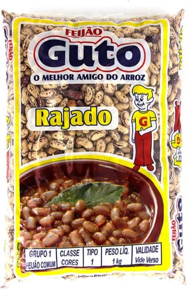 Feijão Rajado Guto 1KG