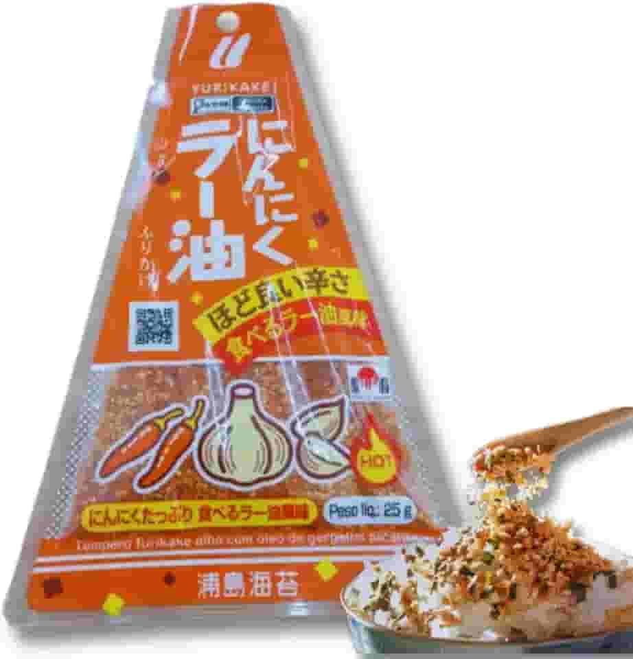 Tempero Arroz Furikake Alho e Óleo de Gergelim Picante La-Yu 25g