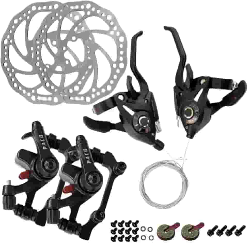 Kit Freio a Disco de Bicicleta Com Alavancas Vfire 24 Velocidades