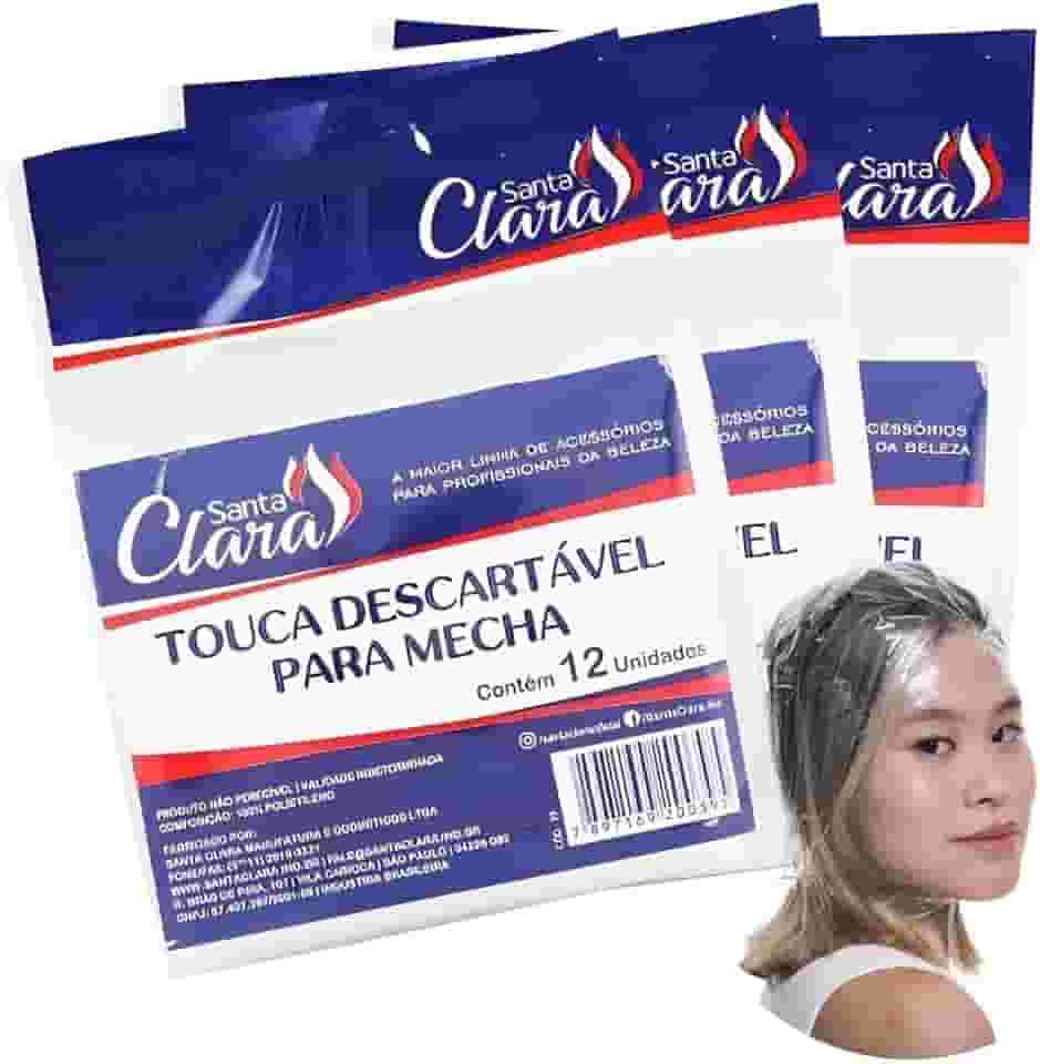 Touca Para Mecha Descartável Santa Clara - 36 Unidades
