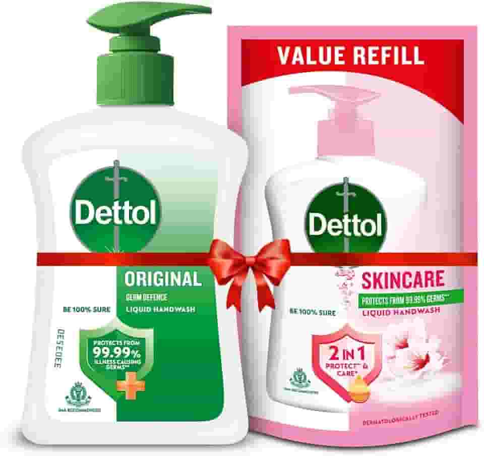Dettol Liquid Handwash (Original) – 200 ml com refil líquido Dettol para lavar as mãos - 175 ml