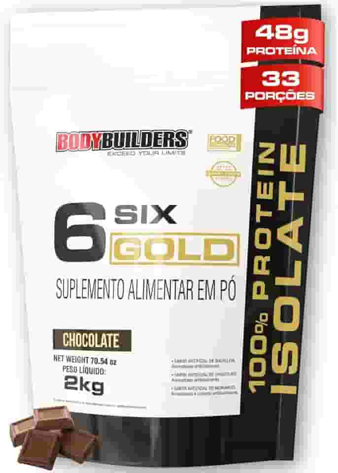 Whey Protein Isolado Six Gold Chocolate 2kg - Bodybuilders