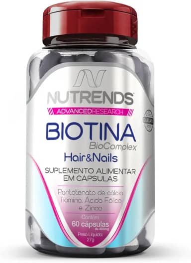Biotina Hair & Nails 450mg 60 cápsulas, Nutrends