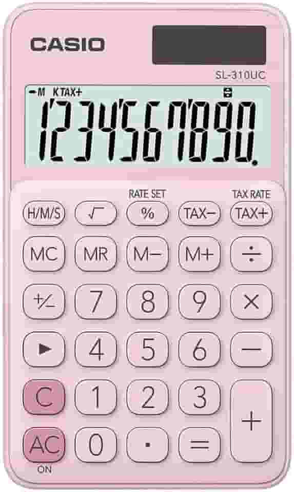 CALCULADORA DE BOLSO 10 DÍGITOS ROSA SL-310UC-PK