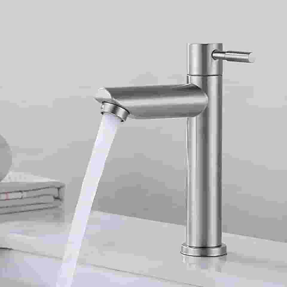 Torneira Bancada Pia Banheiro Inox Premium 1/4 de Volta – Design Moderno, Alta Durabilidade e Instalação Simples