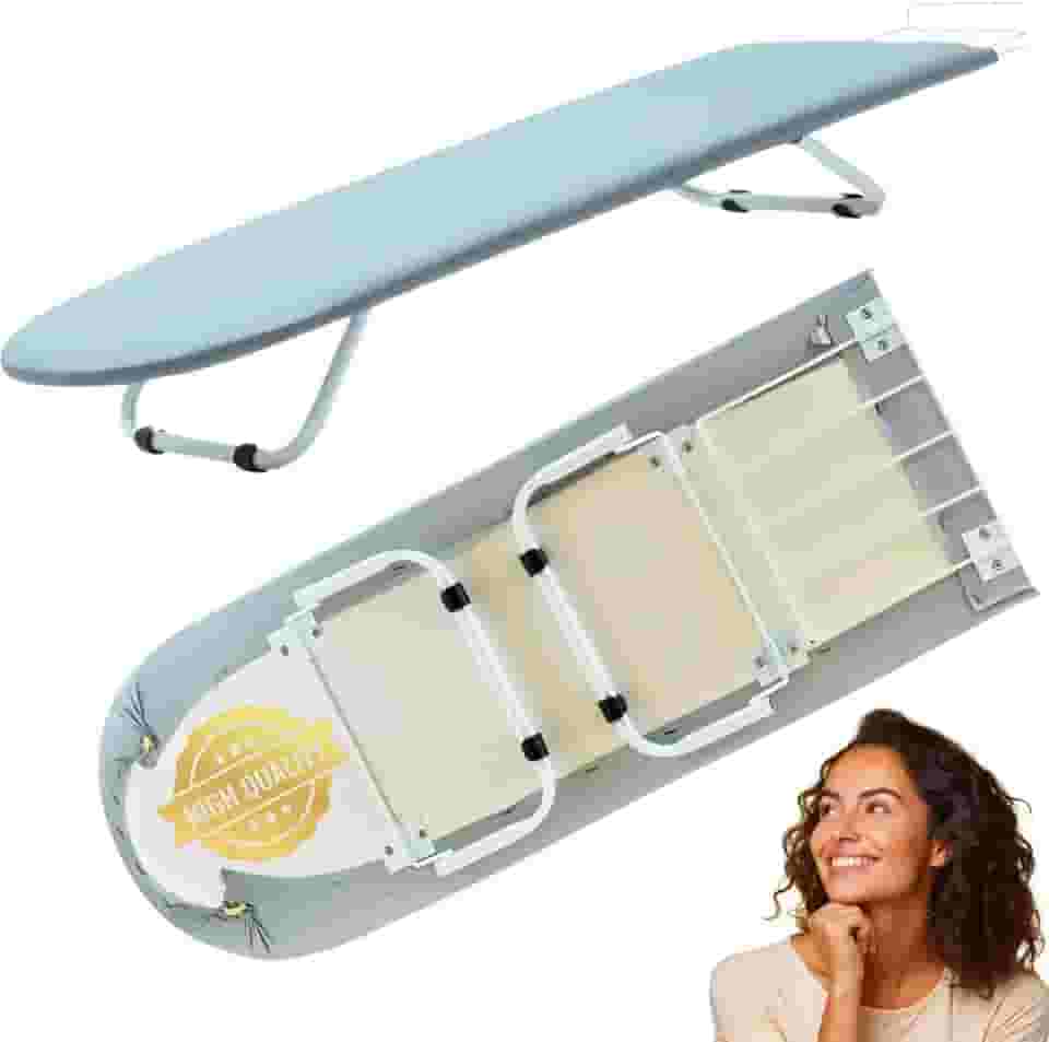 Tabua De Passar Roupa Dobrável Portátil Mesa Com Porta Ferro Retrátil