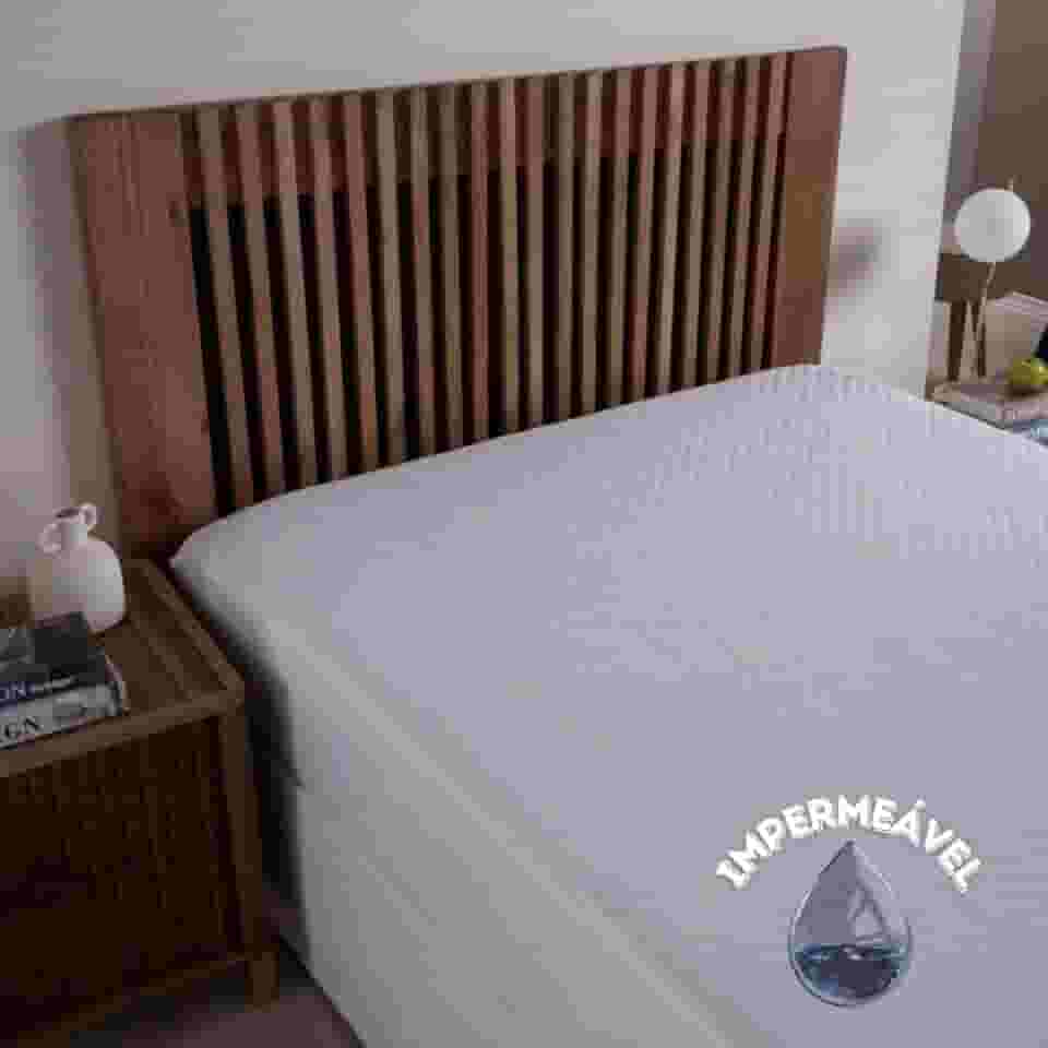 Capa De Colchão Impermeável Matelado Casal Padrão Branco