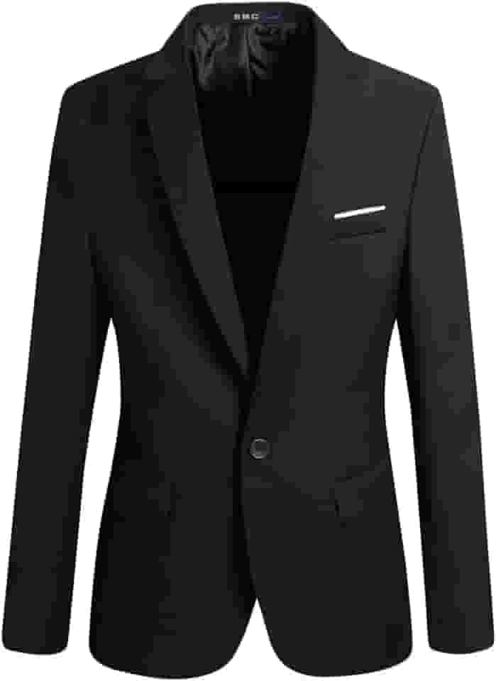 Blazer masculino de um botão, caimento justo, para negócios