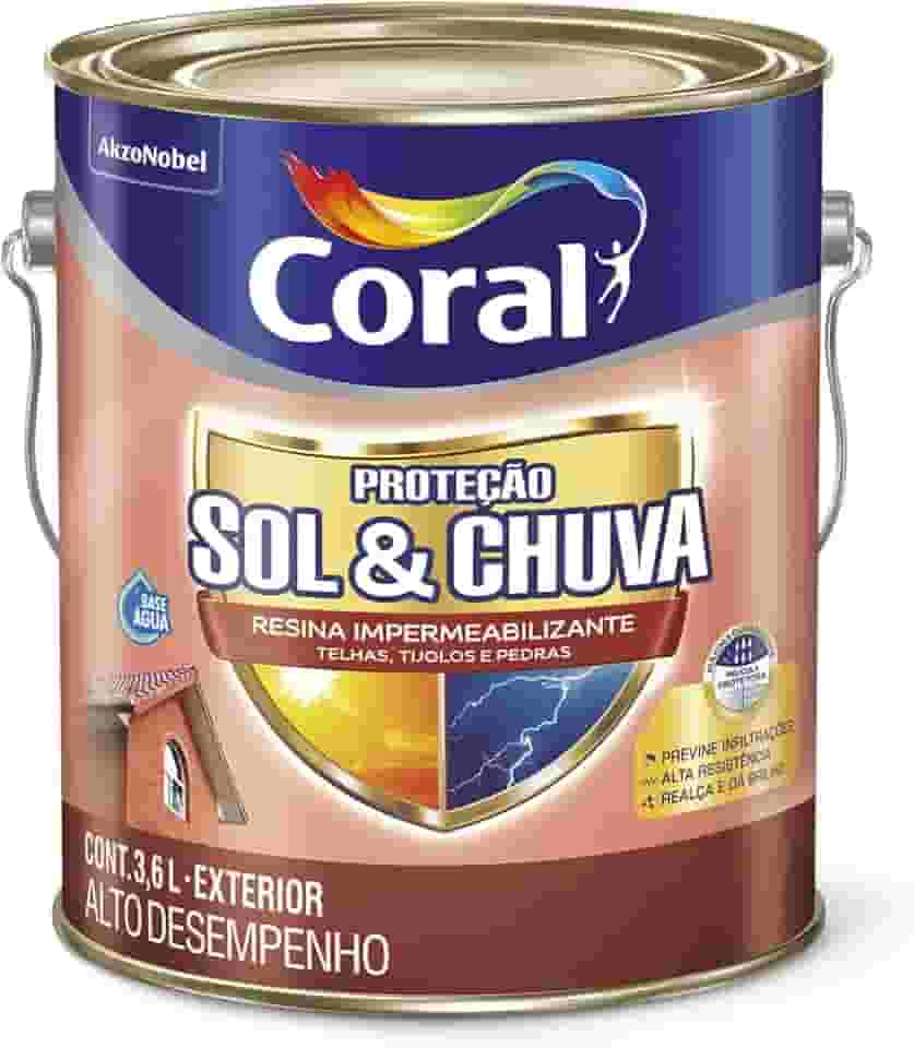 PROTEÇÃO SOL & CHUVA RESINA IMPERMEABILIZANTE CERÂMICA TELHA 3,6L