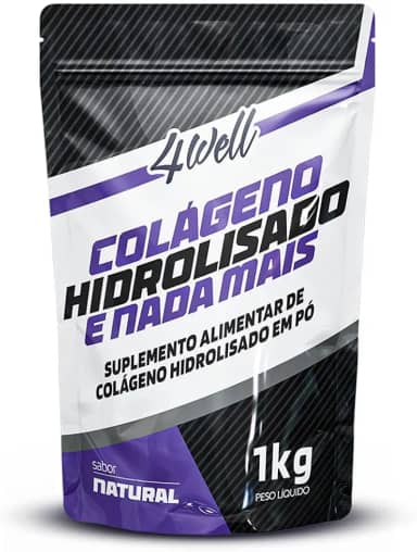 Colágeno Hidrolisado em Pó 4well 1kg Tipo I Sabor Natural