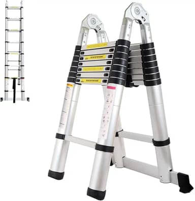 Escada Telescópica Alumínio 16 degraus 5metros multifuncional Knakasaki