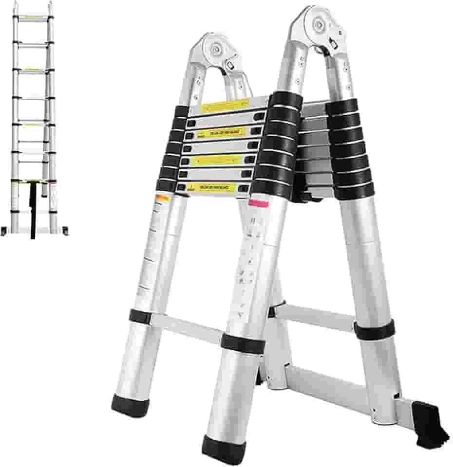 Escada Telescópica Alumínio 16 degraus 5metros multifuncional Knakasaki