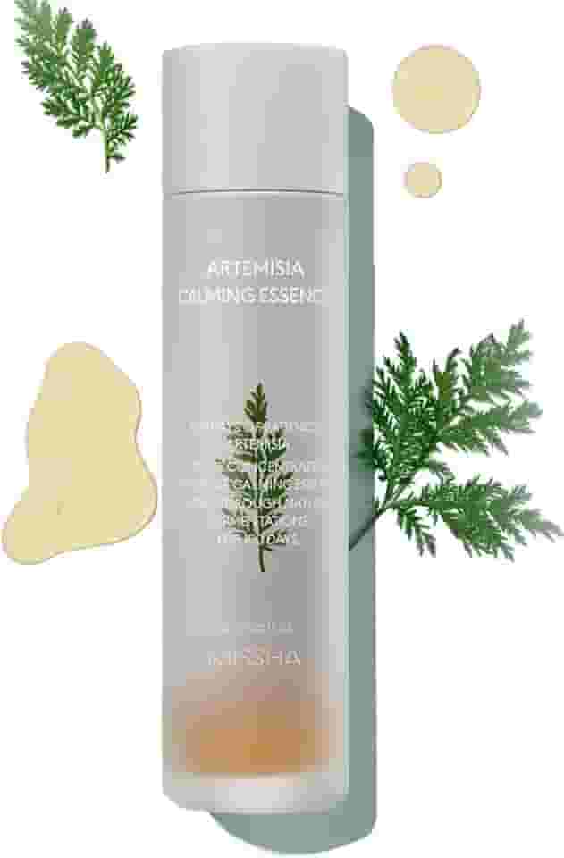 MISSHA Essência calmante Artemisia 150 ml - 100% tônico facial de extrato de artemísia anual para pele sensível, tônico coreano com artemísia de fermentação dupla, alivia vermelhidão e acne