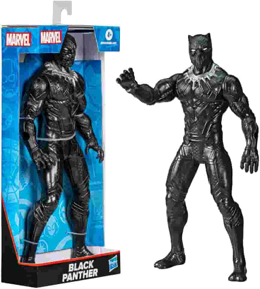 Marvel, Action Figure, Pantera Negra, Mighty Hero Series - Brinquedo de Herói com 24 cm, Articulado - A partir de 4 Anos