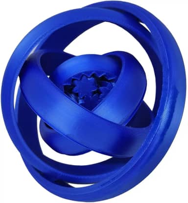 Fidget Giroscópio Engrenagens Spinner Anti Estresse Gyro Relaxante 3D Azul Metálico