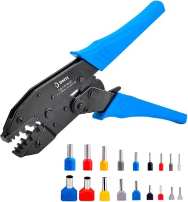 DMTI Alicate de Crimpar Prensa Terminais Ilhós Tubular 0,5 Até 16mm