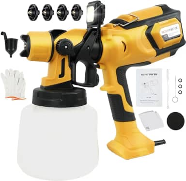 Pistola De Pintura E Pulverizador Elétrica Cor 850W 110V - 3 Ajustes de Spray, LED, Pistola eletrica pintura Ideal para Paredes, Móveis e Cercados - Perfeito para DIY e Profissionais