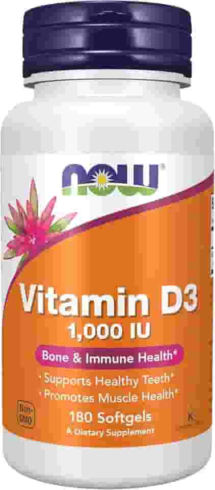 Agora alimentos, vitamina D-3, alta potência, 1.000 UI, 180 softgels