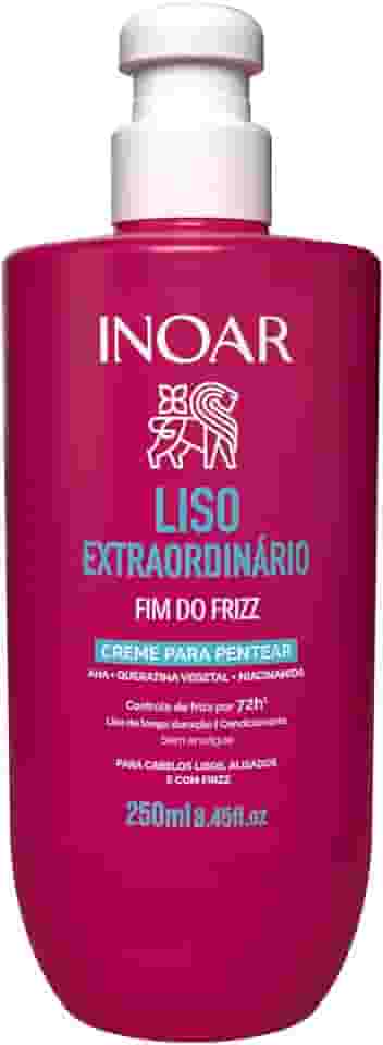 Inoar, Liso Extraordinário Creme para Pentear Antifrizz com Brilho Espelhado 250ml