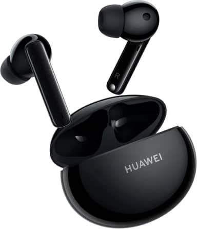 Fone de ouvido HUAWEI FreeBuds 4i, preto, sem fio, até 10 horas de reprodução contínua, cancelamento ativo de ruído