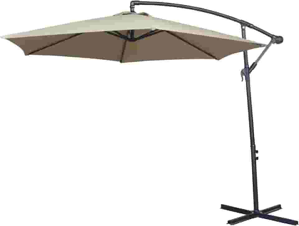 Chalesco Ombrelone Guarda Sol Articulado Piscina Praia 3 Metros Bege