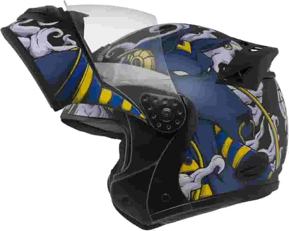 Capacete de Moto Mixs MX Gladiator Articulado Escamoteável Robocop