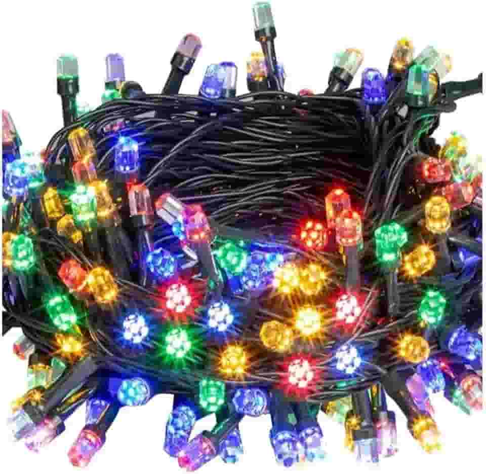 Pisca Pisca Led Luz De Natal 100 LEDS 8 Funções 9 Metros Branco Led e Colorido