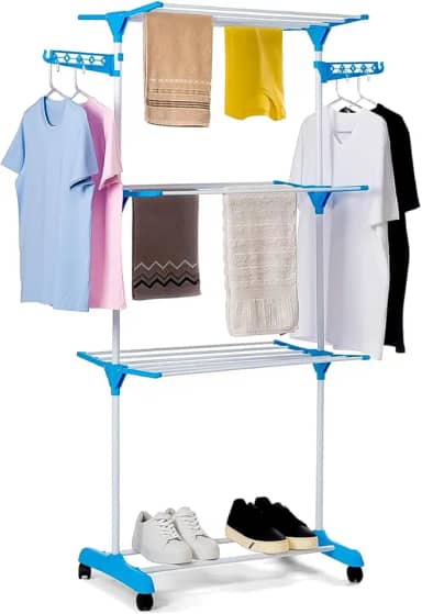 Varal De 3 Andares Apartamento Aço Inox Pratico Dobrável