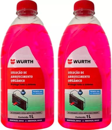 Fluido de Radiador Orgânico Rosa Wurth - 1 Litro