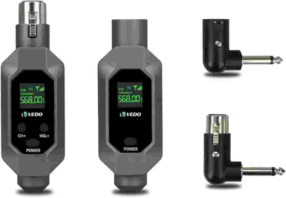 Conversor de microfone Transmissor e receptor XLR Sistema sem fio para microfone dinâmico para microfone com fio,(Transmissor X1 Receptor X1)