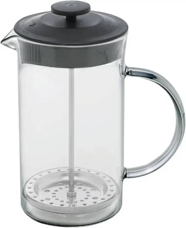 LYOR - Cafeteira Prensa Francesa de Vidro Borossilicato e Tampa de Plástico Lyon Preta 600ml